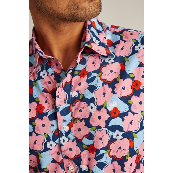Bonobos Riviera Short Sleeve Men's Shirt Printed Standard Fit Long XXL 269962 - Picture 4 of 5